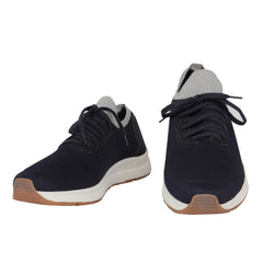 $675 Sartorio Napoli Dark Blue Cotton Sneakers - 12/11 - (SA328247)