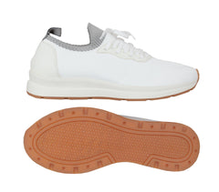$675 Sartorio Napoli White Cotton Sneakers - (SA328248) - Parent