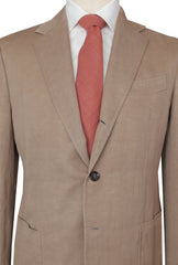 $4250 Stile Latino Brown Wool Blend Solid Suit - (SL829261) - Parent