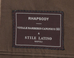 $4250 Stile Latino Brown Wool Blend Solid Suit - (SL829261) - Parent