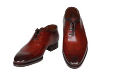 Santoni Brown Leather Shoes - Lace Ups - 12.5/11.5 - (ST121720211)