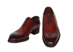 $2650 Santoni Brown Leather Lace Tie Loafers - (ST321261) - Parent