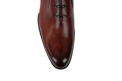 $2650 Santoni Brown Leather Lace Tie Loafers - (ST321261) - Parent