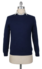 Svevo Parma Dark Blue Cashmere Crewneck Sweater - (SV10192219) - Parent