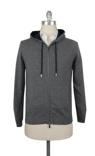 Svevo Parma Gray Cashmere Hooded Sweater - (SV75231) - Parent