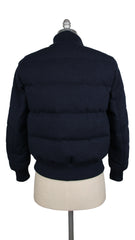 Svevo Parma Dark Blue Cashmere Puffer Jacket - (SV814231) - Parent