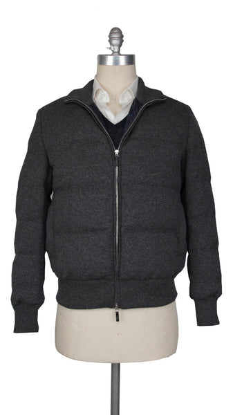 Svevo Parma Dark Gray Cashmere Puffer Jacket - (SV814232) - Parent