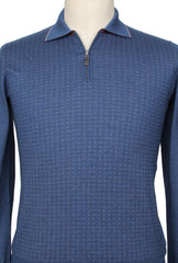 Svevo Parma Blue Cashmere Blend Polo Sweater - (SV31620232) - Parent