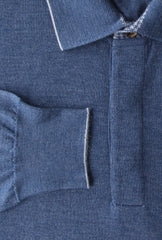Svevo Parma Blue Cashmere Blend Polo Sweater - (SV31620231) - Parent