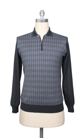 Svevo Parma Gray 1/4 Zip Polo Sweater