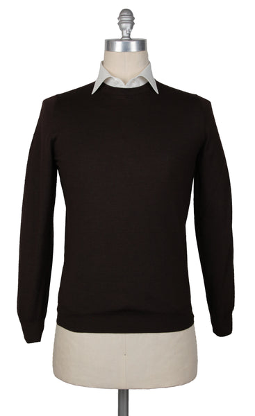 Svevo Parma Dark Brown Crewneck Sweater - (SV1019227) - Parent