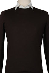 Svevo Parma Dark Brown Crewneck Sweater - (SV1019227) - Parent
