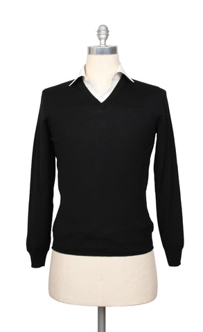 Svevo Parma Black V-Neck Sweater