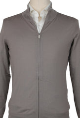 $725 Svevo Parma Brown Wool Mock Turtleneck Sweater - (SV39237) - Parent