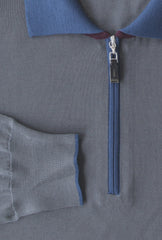 Svevo Parma Gray Wool 1/4 Zip Polo Sweater - (SV31620235) - Parent