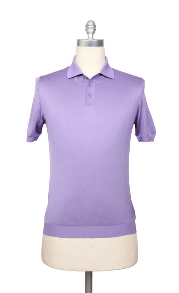 Svevo Parma Lavender Purple Solid Silk Polo - (SV416221) - Parent