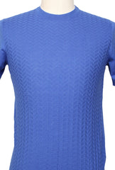 Svevo Parma Blue Cotton Crewneck Sweater - (SV482216) - Parent
