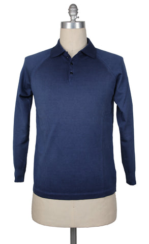 Svevo Parma Navy Blue 1/4 Button Polo Sweater