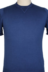 Svevo Parma Blue Cotton Crewneck Sweater - (CA419235) - Parent