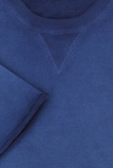 Svevo Parma Blue Cotton Crewneck Sweater - (CA419235) - Parent