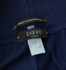 Svevo Parma Blue Solid Cotton Sweatpants - (SV712223) - Parent