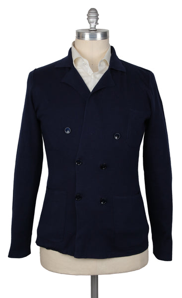 $1225 Svevo Parma Dark Blue Cotton Resort Jacket - (SV1229224) - Parent