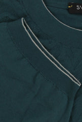 $750 Svevo Parma Dark Green Cotton Crewneck Sweater - (SV425243) - Parent