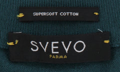 $750 Svevo Parma Dark Green Cotton Crewneck Sweater - (SV425243) - Parent