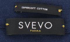$750 Svevo Parma Navy Blue Cotton Crewneck Sweater - (SV425242) - Parent