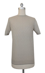 $750 Svevo Parma Beige Cotton Crewneck Sweater - L/52 - (SV425241)