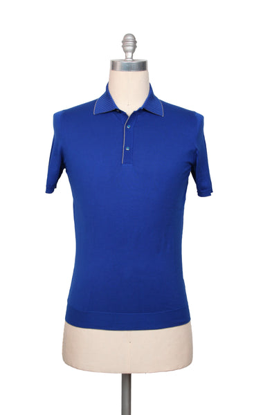 Svevo Parma Blue Solid Cotton Polo - (SV392228) - Parent