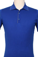 Svevo Parma Blue Solid Cotton Polo - (SV326221) - Parent