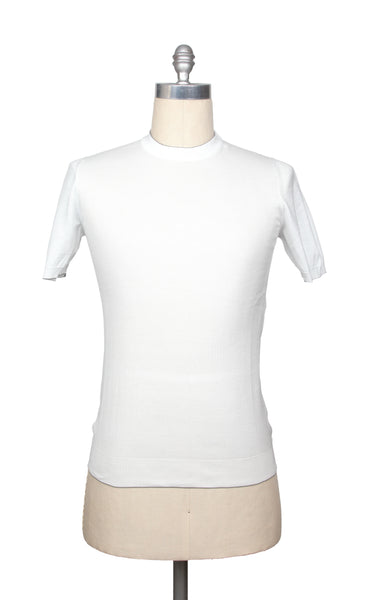 Svevo Parma White Cotton Crewneck Sweater - (SV39231) - Parent