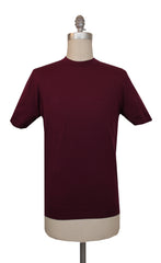 $600 Svevo Parma Burgundy Red Cotton Crewneck Sweater - XL/54 - (SV4252414)