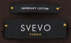 $600 Svevo Parma Dark Brown Cotton Crewneck Sweater - (SV4252416) - Parent