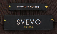 $600 Svevo Parma Dark Brown Cotton Crewneck Sweater - (SV4252416) - Parent