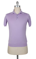 $525 Svevo Parma Lavender Purple Solid Cotton Polo - (SV13236) - Parent