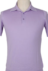 $525 Svevo Parma Lavender Purple Solid Cotton Polo - (SV13236) - Parent