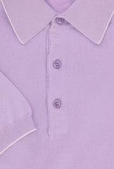 $525 Svevo Parma Lavender Purple Solid Cotton Polo - (SV13236) - Parent