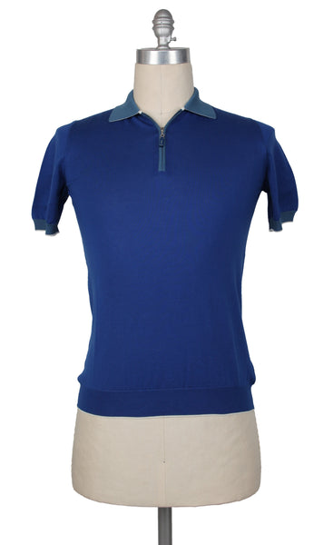 Svevo Parma Blue Solid Cotton Polo - (SV13233) - Parent