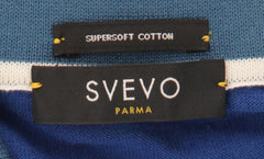 $600 Svevo Parma Blue Solid Cotton Polo - (SV13233) - Parent