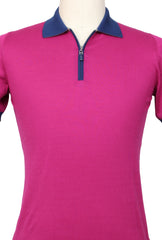 $600 Svevo Parma Pink Solid Cotton Polo - (SV114236) - Parent