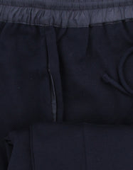 $725 Svevo Parma Dark Blue Solid Cotton Sweatpants - (SV9302630) - Parent