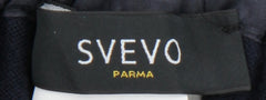 $725 Svevo Parma Dark Blue Solid Cotton Sweatpants - (SV9302630) - Parent