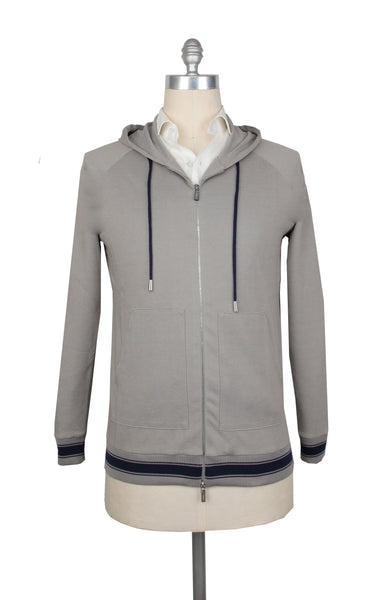Svevo Parma Gray Cotton Blend Hooded Sweater - (SV810231) - Parent