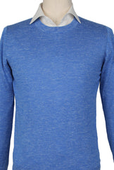 Svevo Parma Blue Silk Blend Crewneck Sweater - (SV10192216) - Parent