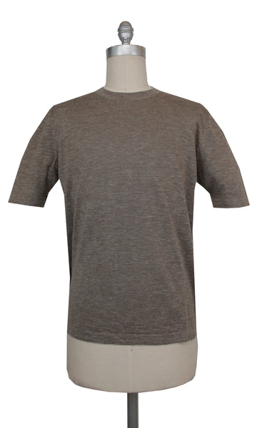 $875 Svevo Parma Brown Silk Blend Crewneck Sweater - (SV425246) - Parent