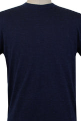 $875 Svevo Parma Dark Blue Silk Blend Crewneck Sweater - (SV4252419) - Parent