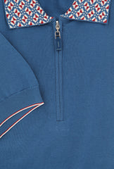 Svevo Parma Blue Solid Cotton Polo - (SV13234) - Parent