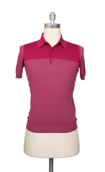 Svevo Parma Pink Striped Cotton Polo - (SV392213) - Parent